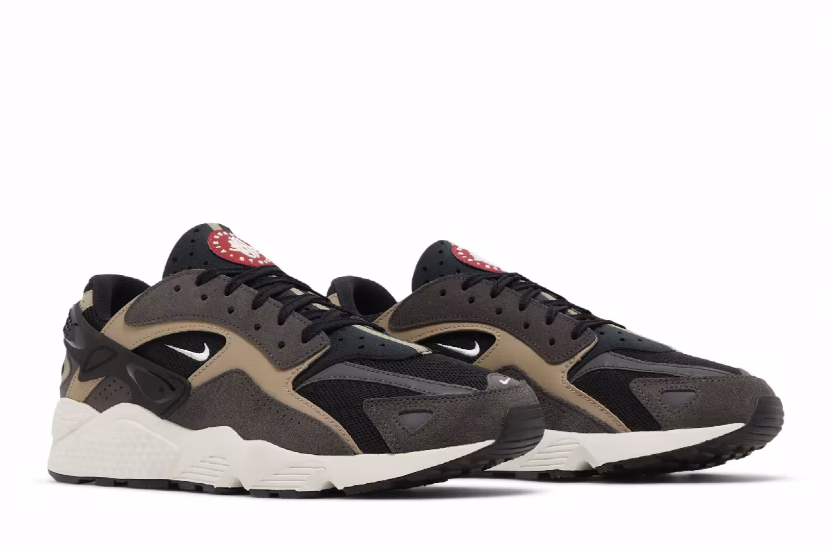 Nike Air Huarache Runner Black Medium Ash, view 9