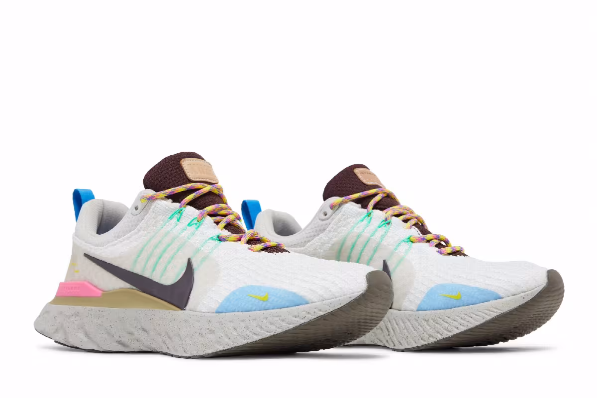 Nike React Infinity Run Flyknit 3 Sail Pinksicle Earth, view 9