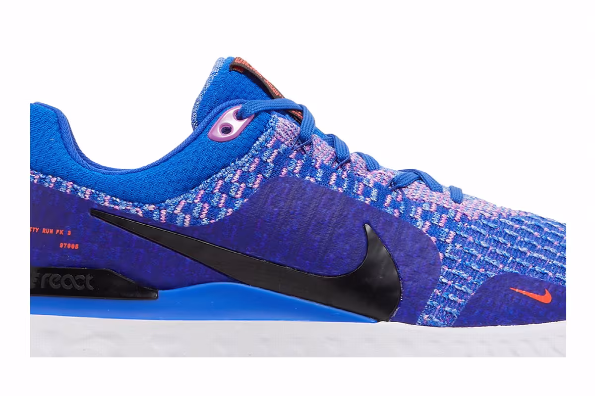 Nike Women's React Infinity Run Flyknit 3 Racer Blue Crimson, view 3