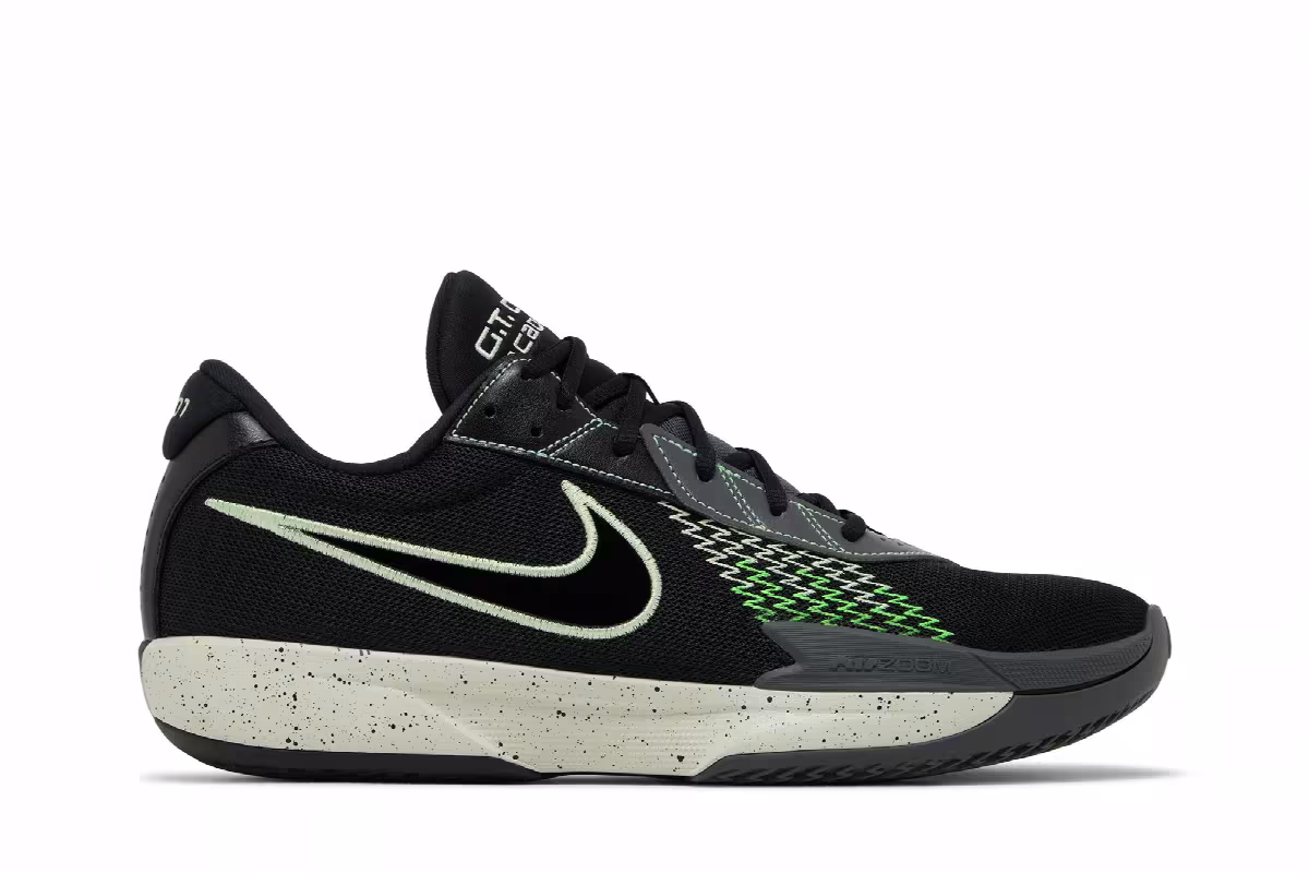 Nike Men's Air Zoom GT Cut Academy Black Barely Volt, view 2