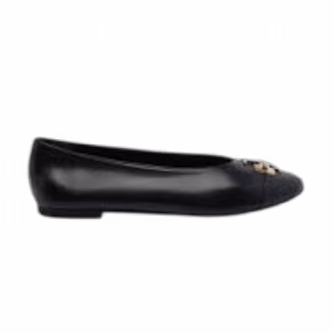 Tory Burch Charlie Ballet Flats 'Black Gold'