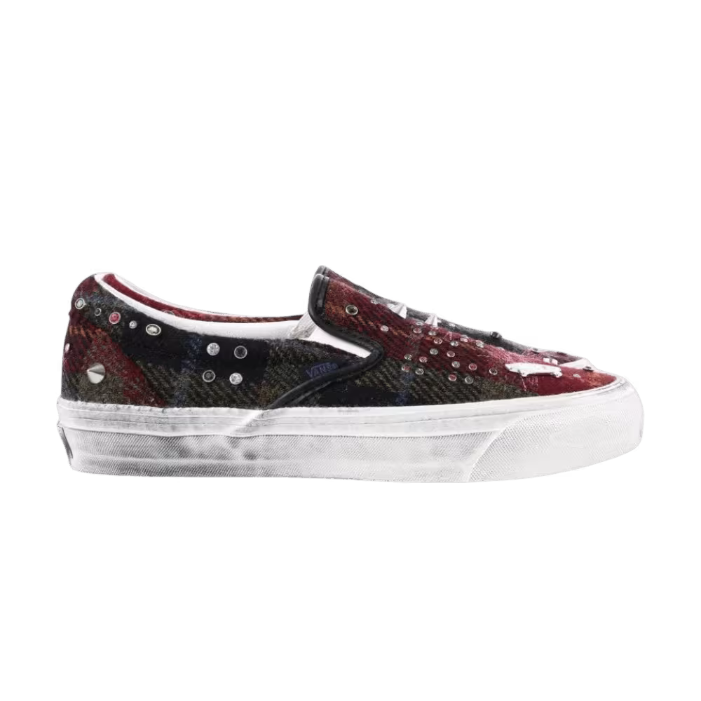 Harris Tweed x Vans Premium Classic Slip-On Red
