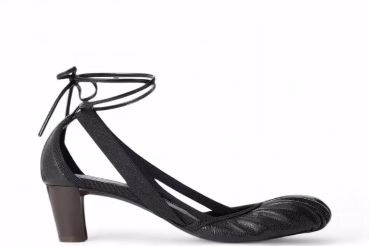 Lemaire Women's Pedille Ballerina 55 Heel Pumps Black, view 2