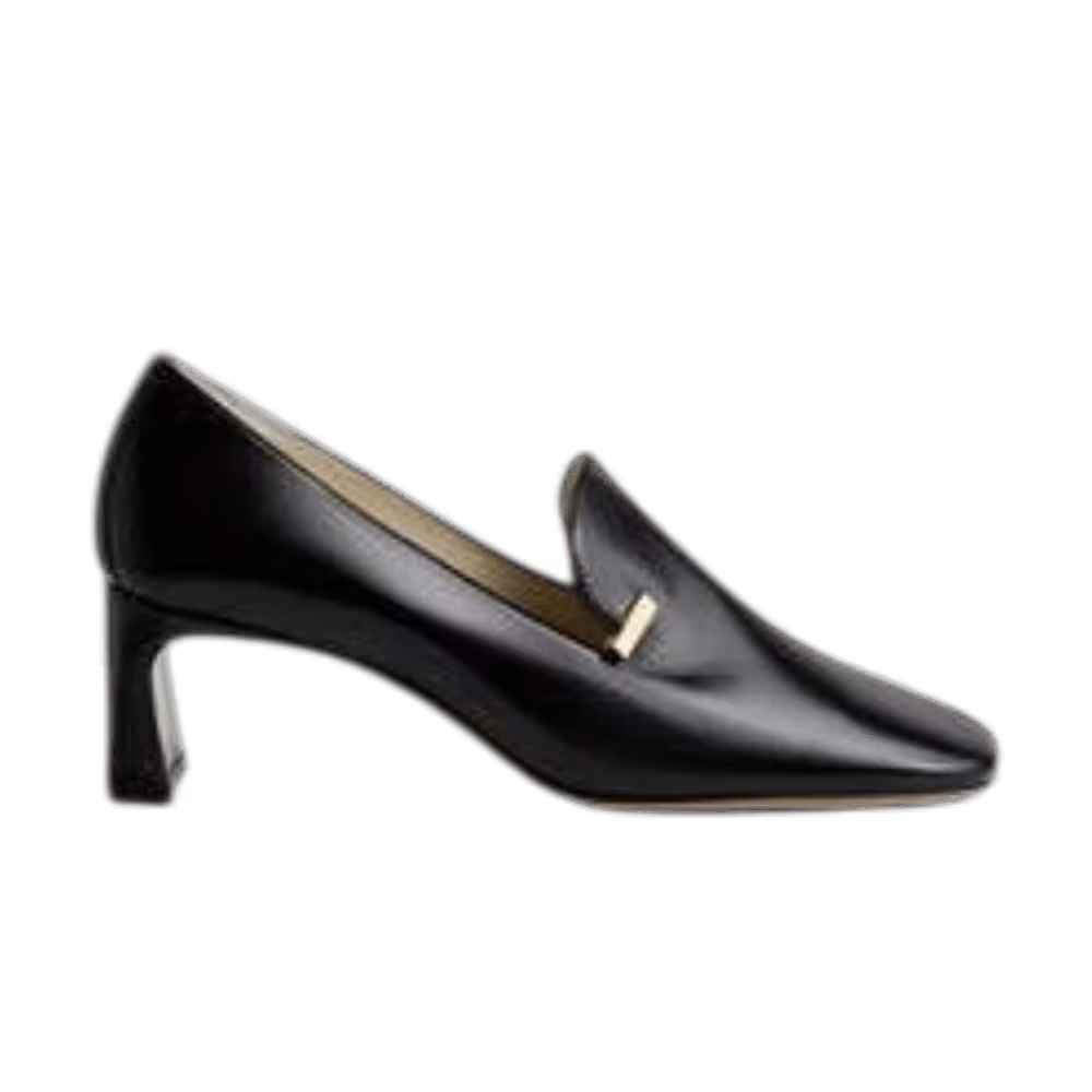 Phoebe Philo Women's Club Loafer 60 Black Leather Gold