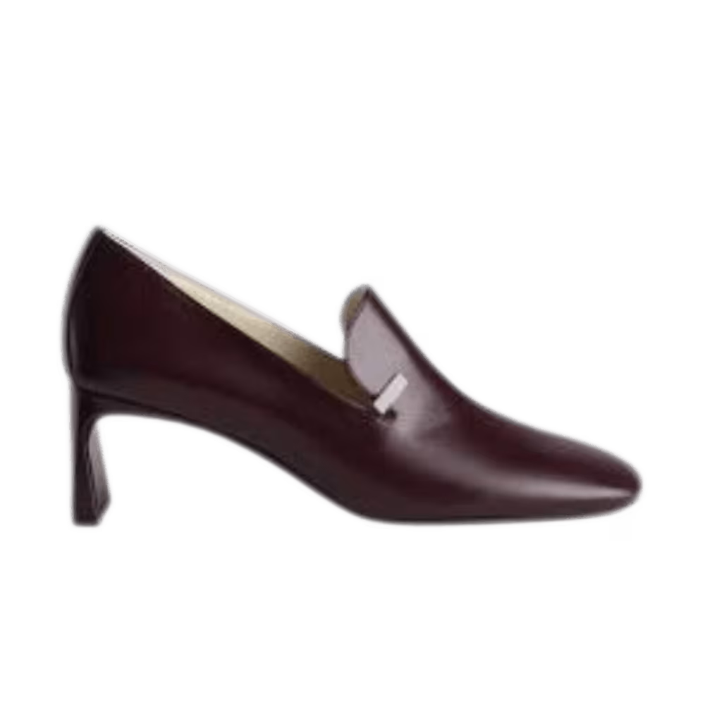 Phoebe Philo Women's Club Loafer 60 Oxblood Leather Silver Hardware
