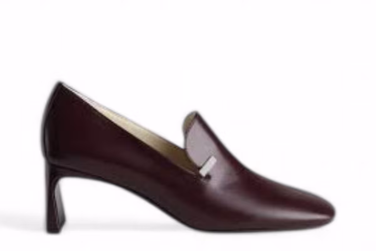 Phoebe Philo Women's Club Loafer 60 Oxblood Leather Silver Hardware, view 2