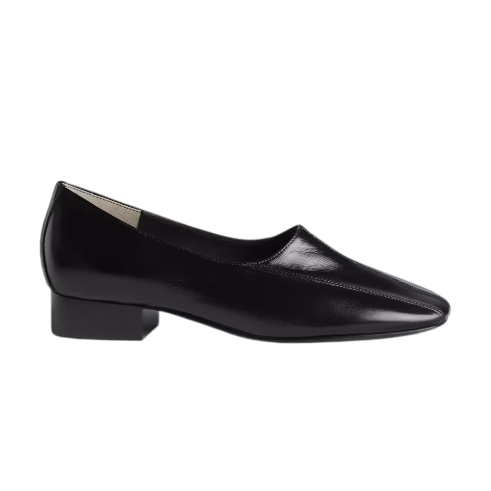 Phoebe Philo Women's Club Slipper Black Shiny Leather