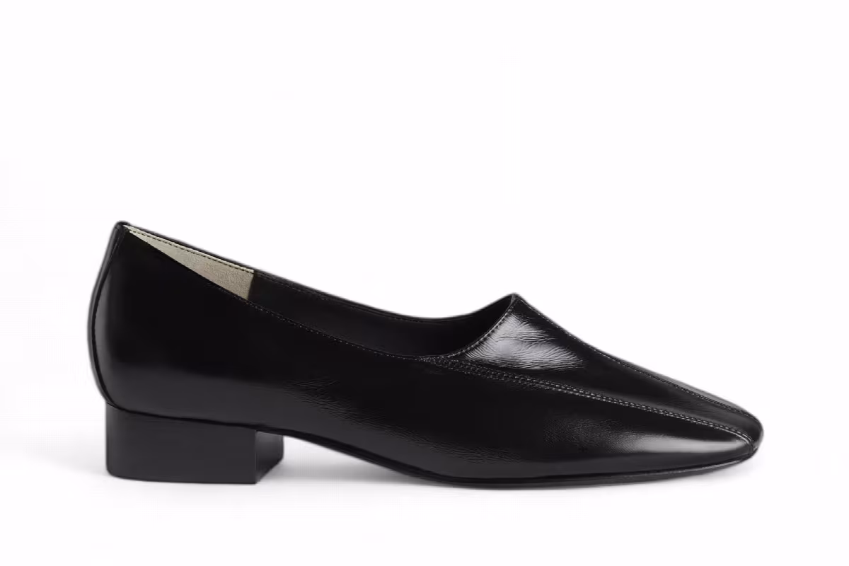 Phoebe Philo Women's Club Slipper Black Shiny Leather, view 2
