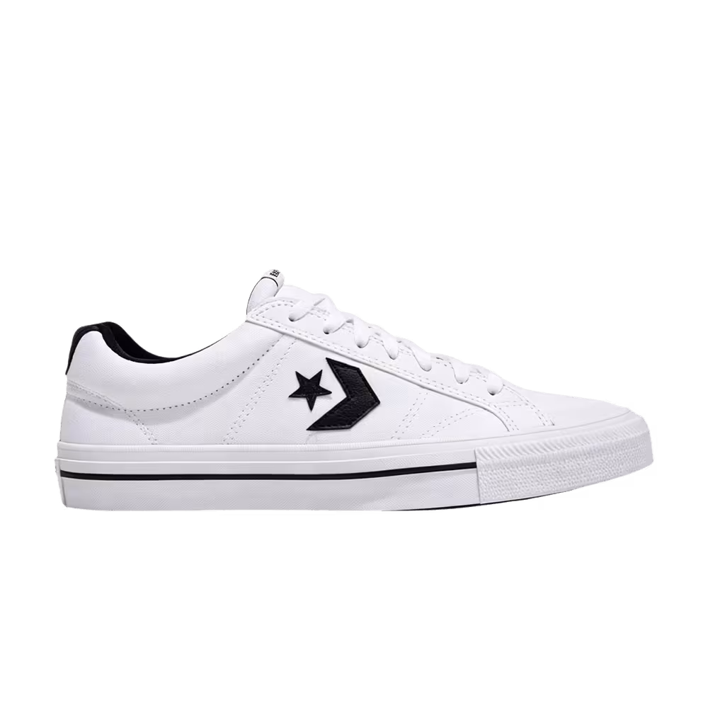 Converse Sport Casual Abrasion Resistant Low Top Canvas White Black