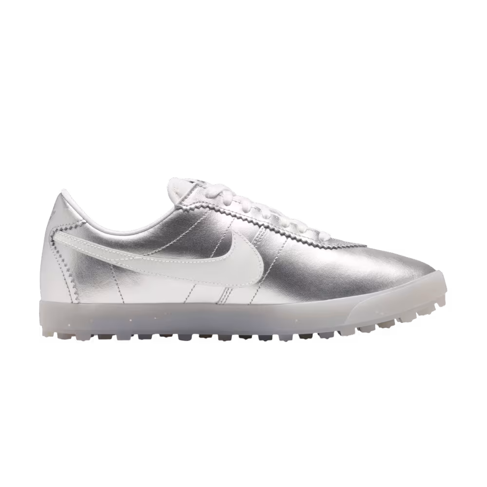 Nike Women's Astro Grabber Leather Low Top Metallic Silver