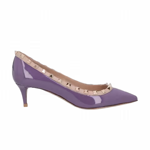 Valentino Garavani Wmns 50mm Stud-Embellished Pumps 'Purple'