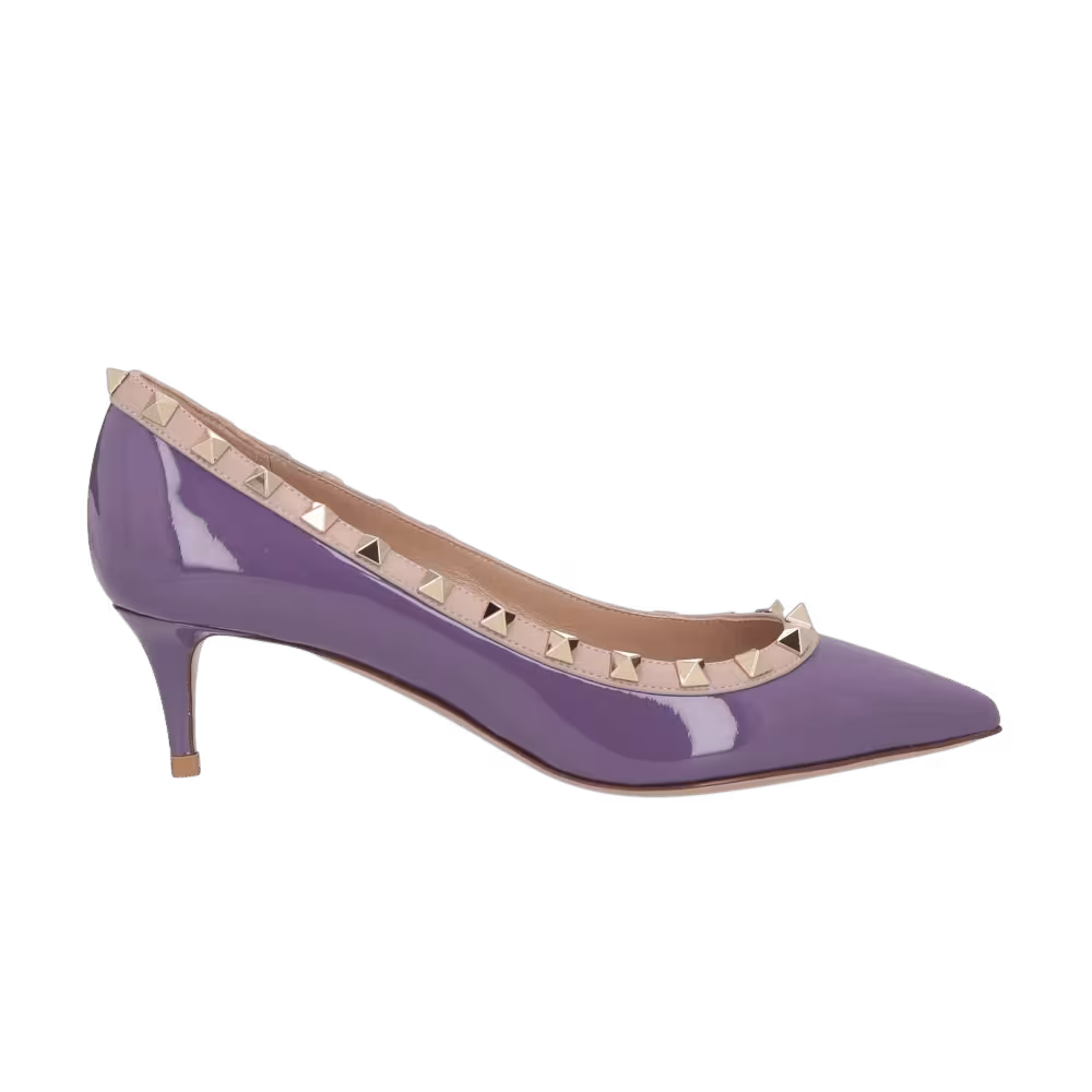 Valentino Garavani Women's 50mm Stud-Embellished Pumps Purple