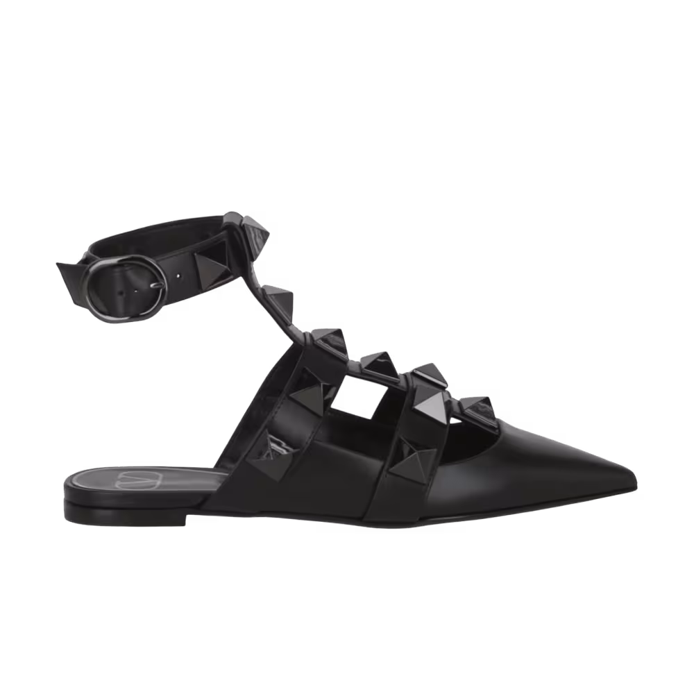 Valentino Garavani Women's Roman Stud Ballet Flats Black
