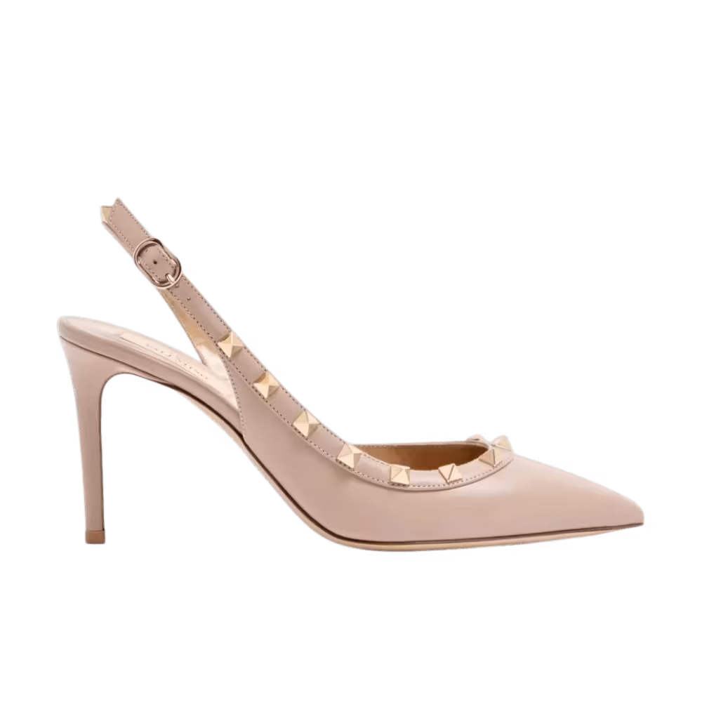 Valentino Garavani Women's Rockstud Slingback Pumps Nude Powder Pink