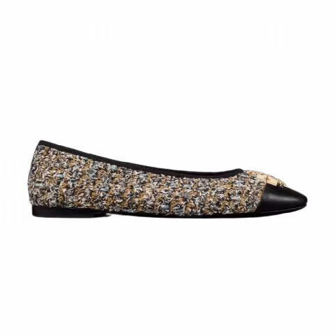 Tory Burch Wmns Charlie Ballet 209 Brown 5.5 'Brown Multi Gold'