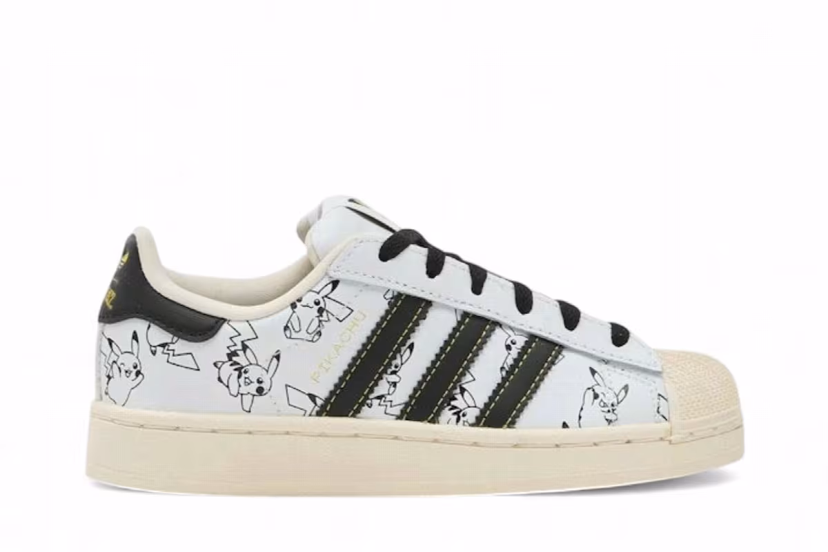 PokéMon x adidas Superstar Ii Big Kid Cloud White Core Black, view 2
