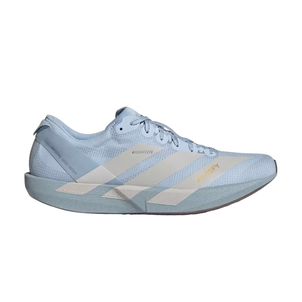 Satisfy x adidas Adizero Adios Wonder Blue Pearl Metallic