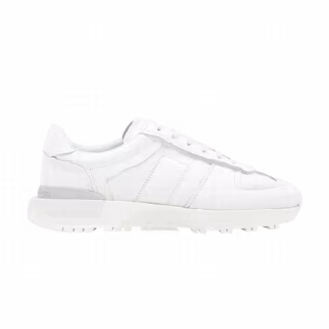 Maison Margiela Wmns 50/50 Leather Lace-Up Running Sneakers 'White'
