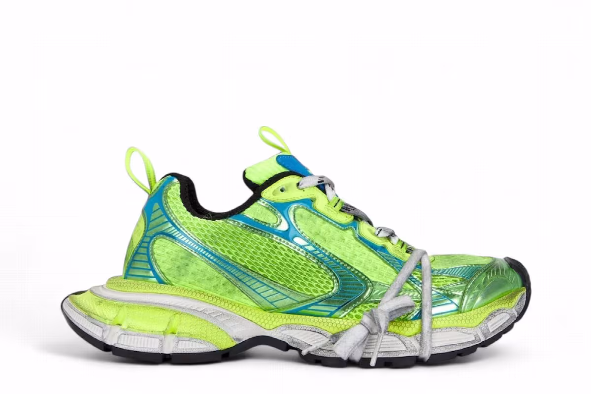 Balenciaga 3XL Sneaker Fluo Yellow Blue, view 2