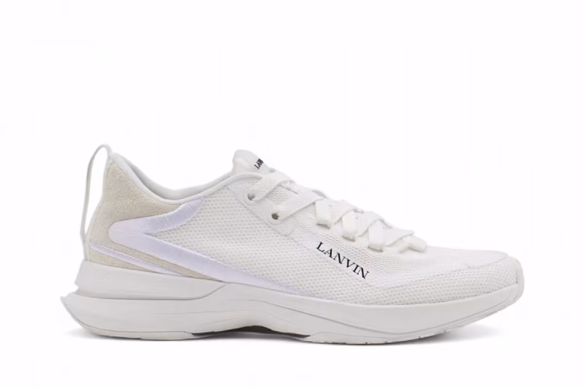 Lanvin L-I Mesh Sneakers White, view 2