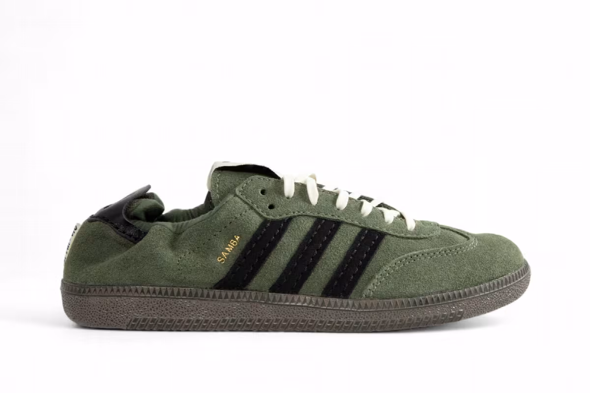 Song for the Mute x adidas Samba OG Base Green Core Black, view 2