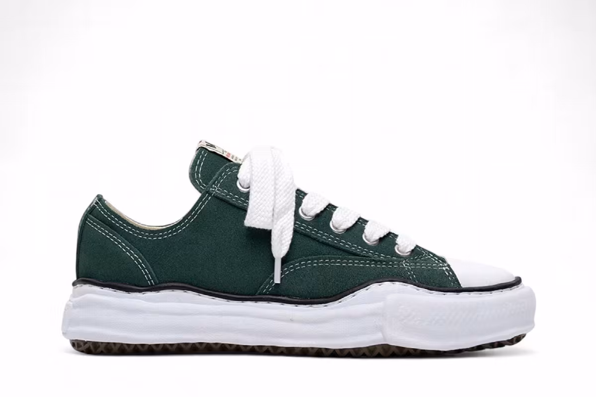 Maison Mihara Yasuhiro Peterson OG Sole Suede Low Green, view 2