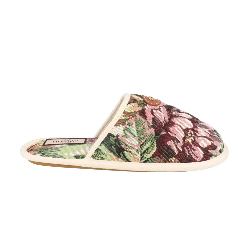 Valentino Garavani Ta Chambre Slippers Ivory Multicolor