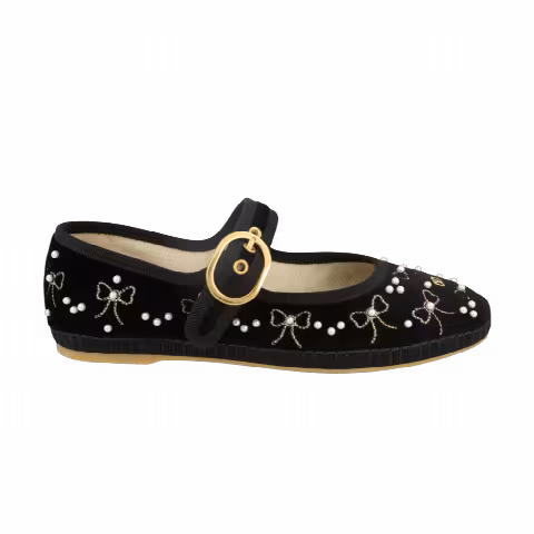 Valentino Garavani Wmns Endouce Mary Jane Ballerina Flats 'Black'
