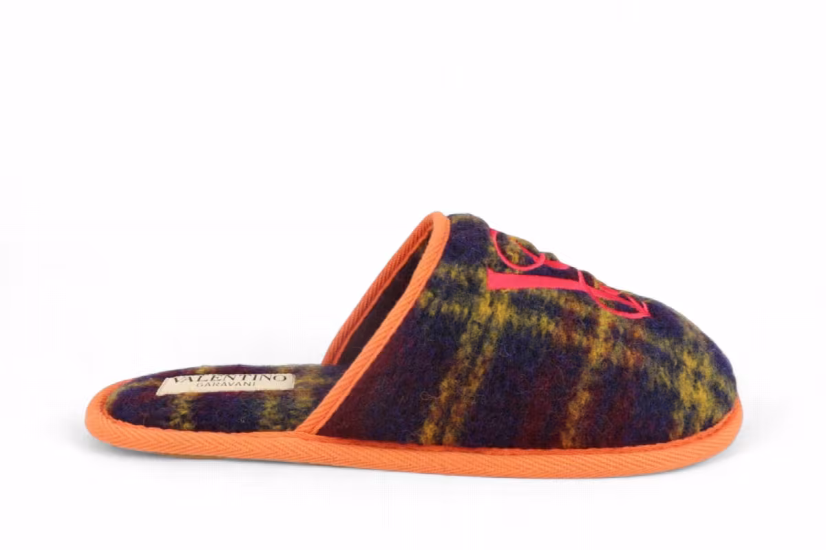 Valentino Garavani Ta Chambre Wool Slippers Multicolor, view 2