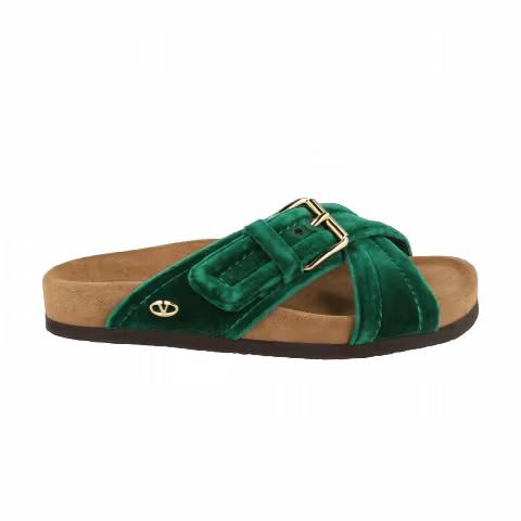 Valentino Garavani Wmns Vlogo Buckled Velvet Slides 'Fussfriend'