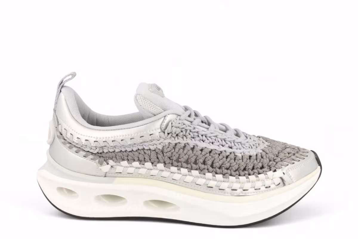 Valentino Garavani Women's Vlogo Signature Crochet Low Grey, view 2