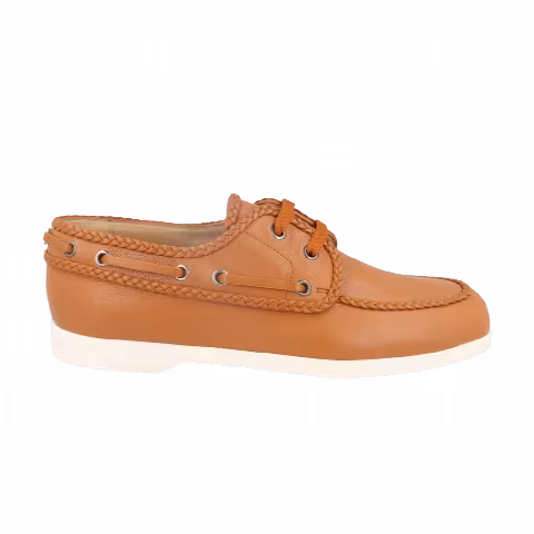 Valentino Garavani Palm Avenue Leather Boat 'Roasted Pecan'