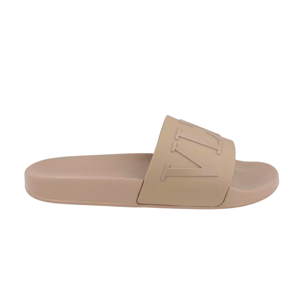 Valentino Garavani VLTN Slides Neutral Beige Taupe