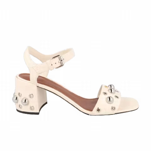 Valentino Garavani Wmns NellcôTe 60 Embellished Textured-Leather Sandals 'Light Ivory'