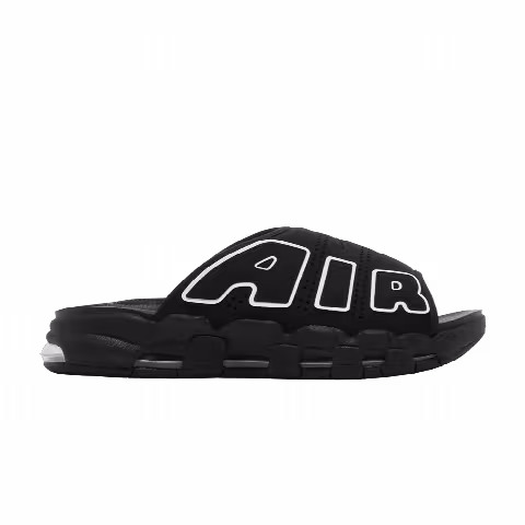 Nike Air More Uptempo Slide 'Black - Grey Sole'
