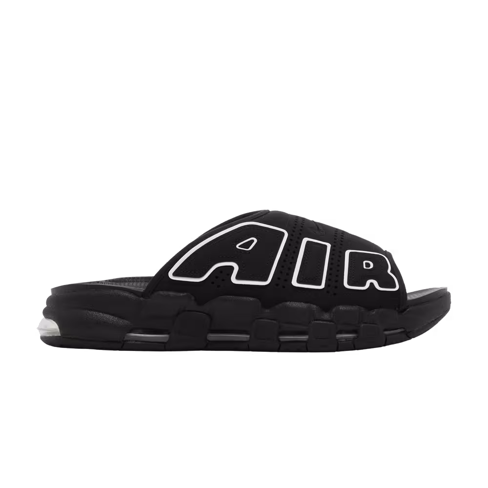 Nike Air More Uptempo Slide Black - Grey Sole