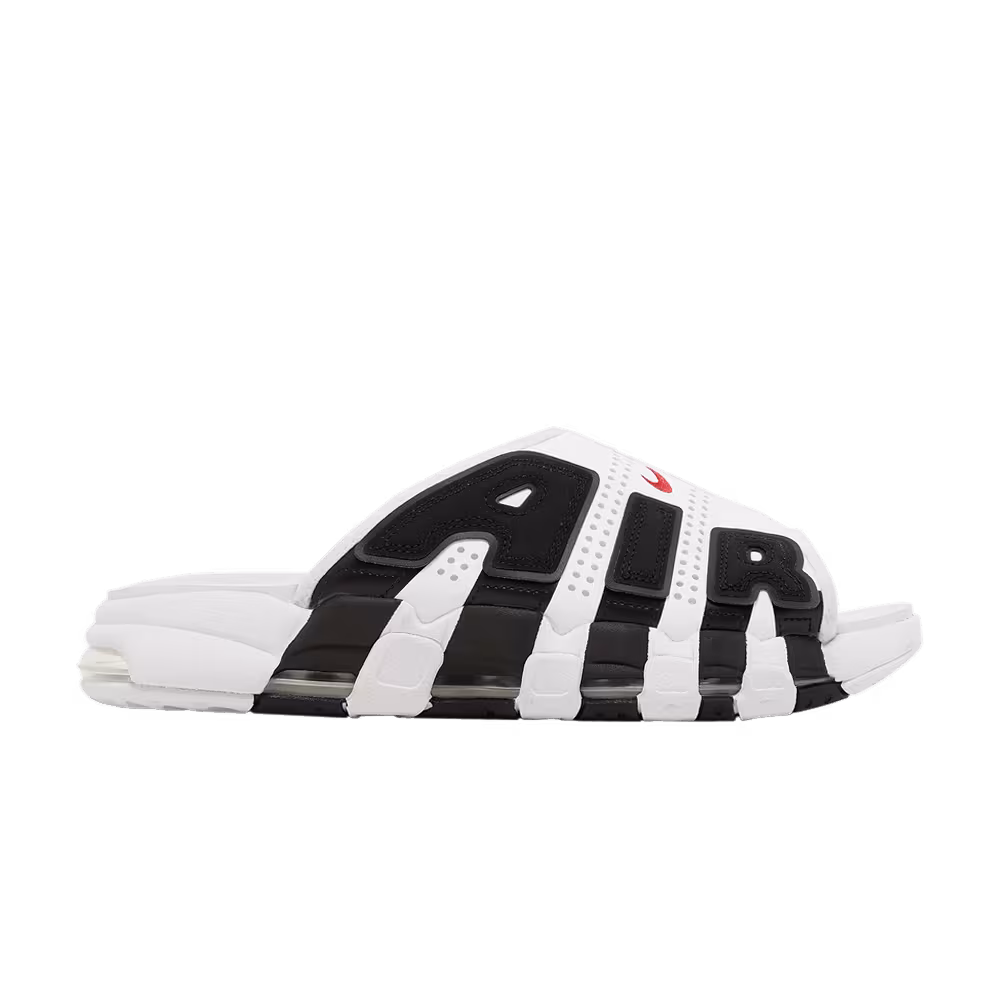Nike Air More Uptempo Slide White Black Red