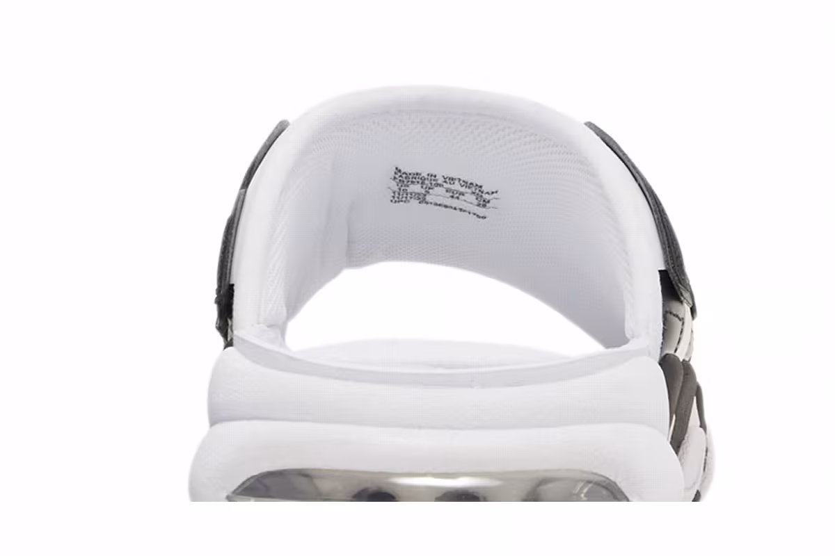 Nike Air More Uptempo Slide White Black Red, view 8