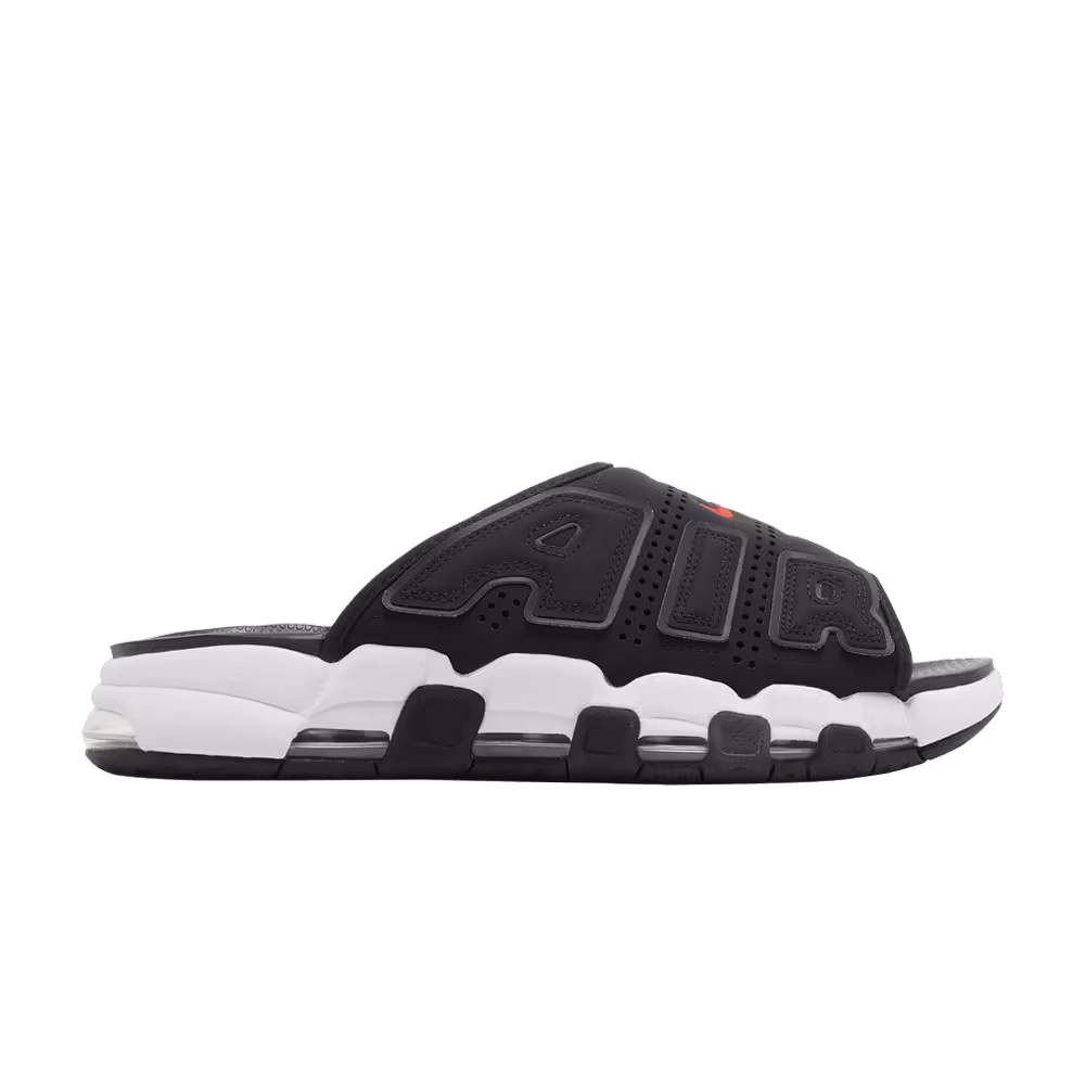 Nike Air More Uptempo Slide Black White Red