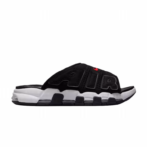 Nike Air More Uptempo Slide 'Black White Red'