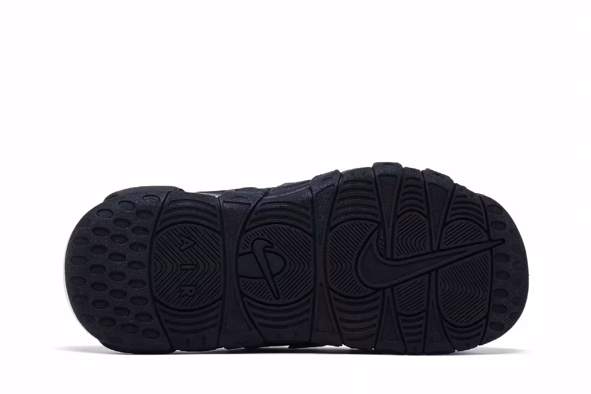Nike Women's Air More Uptempo Slide Black White, view 5