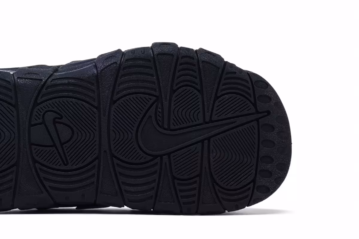 Nike Women's Air More Uptempo Slide Black White, view 6