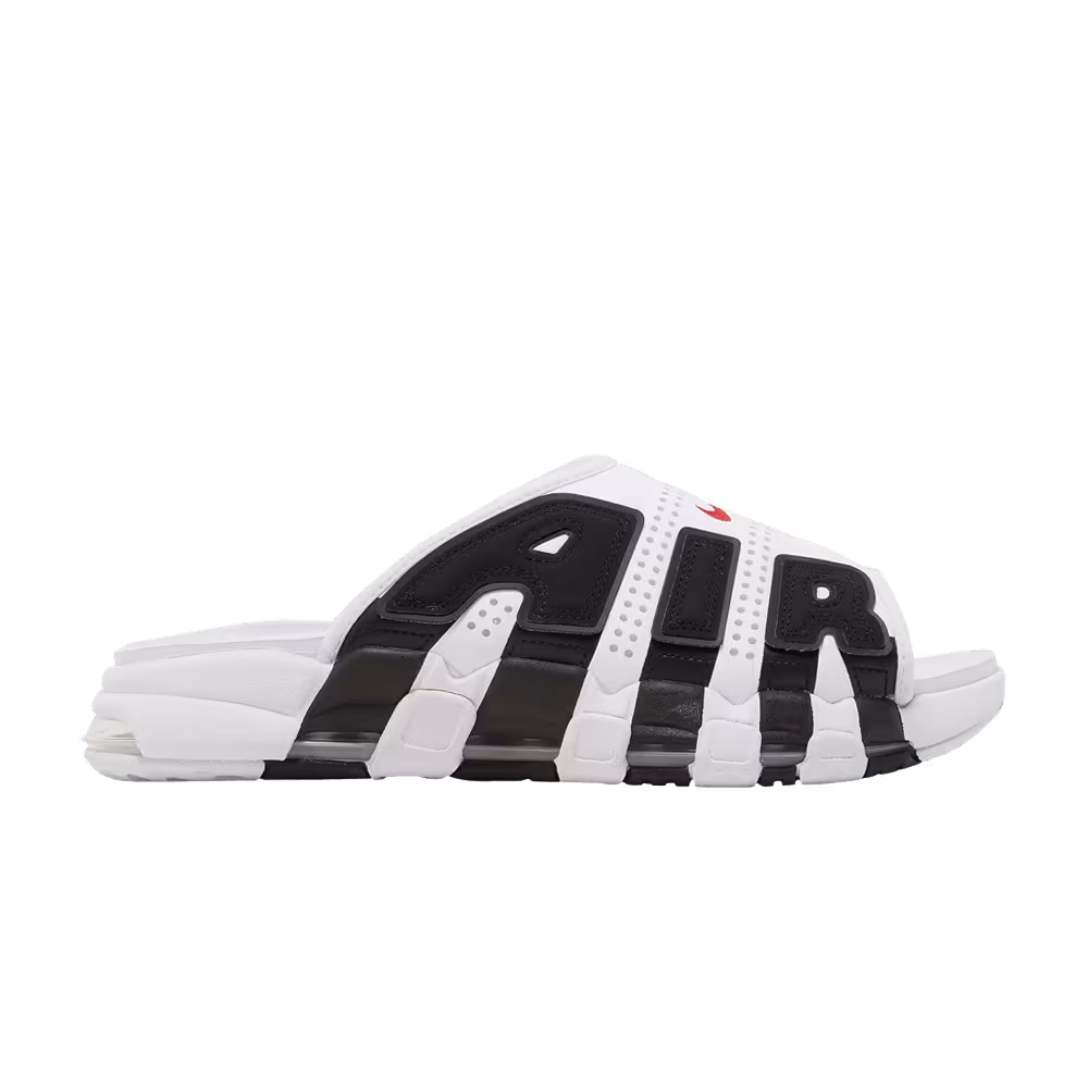 Nike Air More Uptempo Slide White Black Red