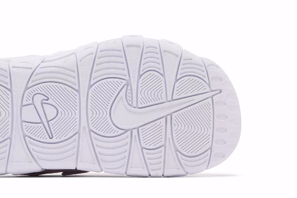 Nike Women's Air More Uptempo Slide White University Red, view 6