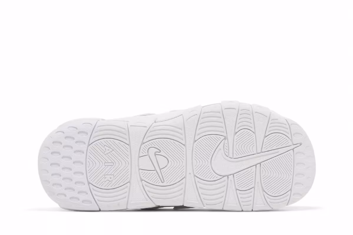 Nike Air More Uptempo Slide White University Red, view 5