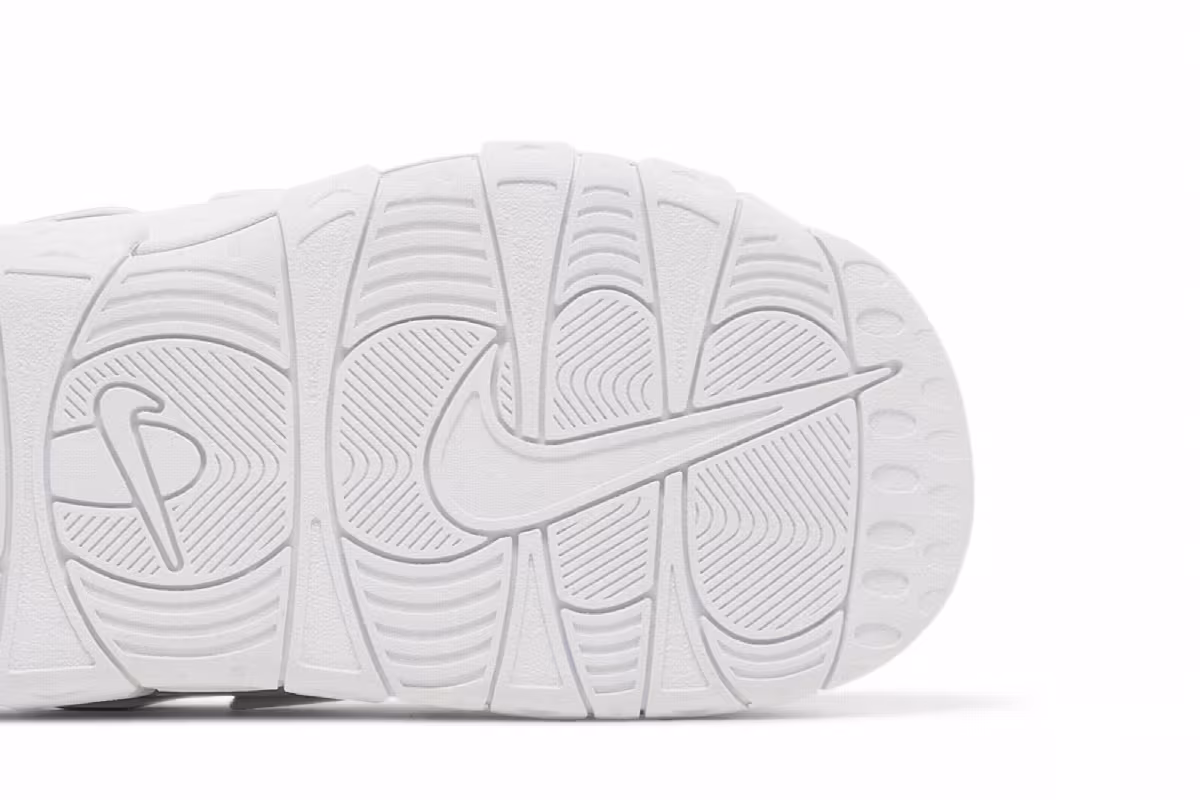 Nike Air More Uptempo Slide White University Red, view 6