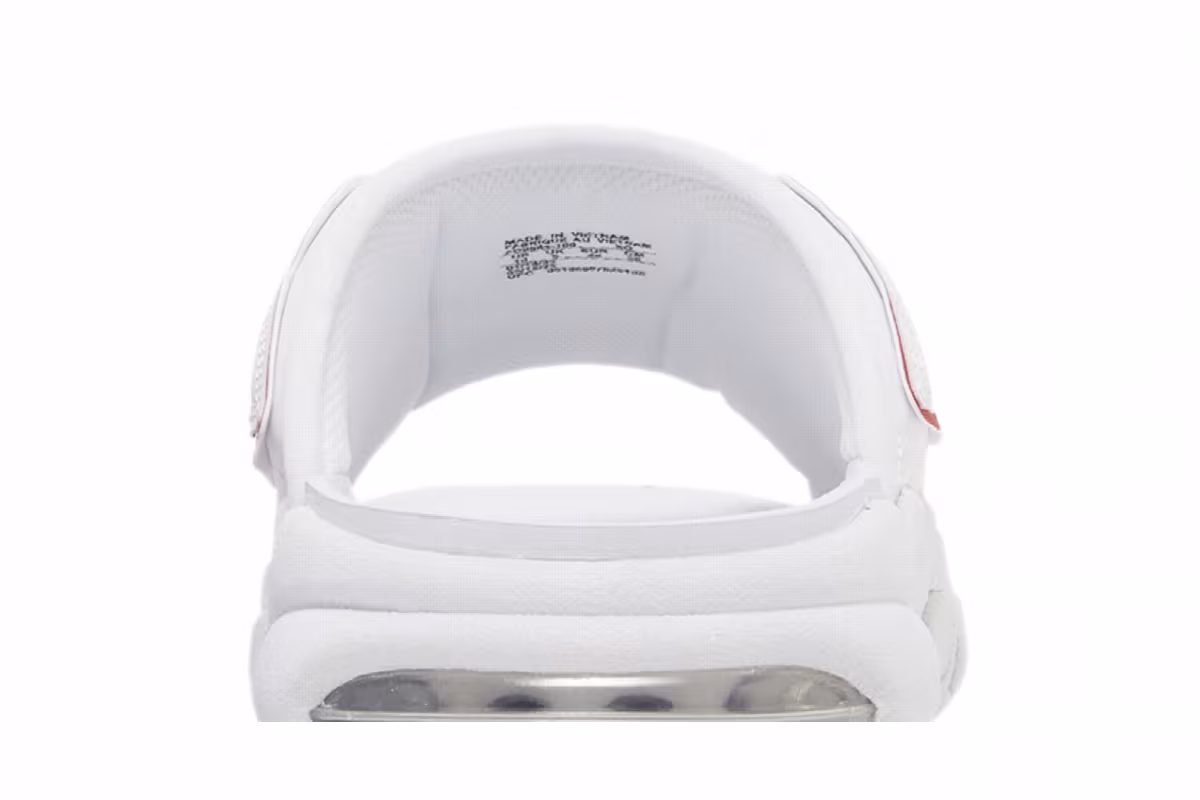 Nike Air More Uptempo Slide White University Red, view 8