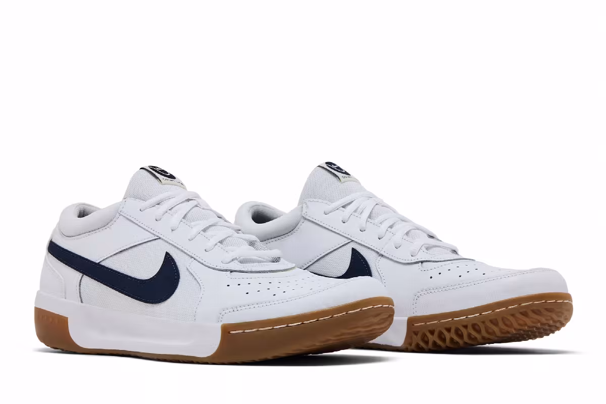 NikeCourt Zoom Lite 3 White Midnight Navy Gum, view 9