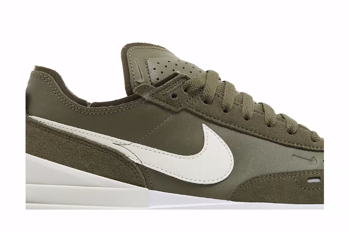 Nike Waffle One Leather Medium Olive, view 3