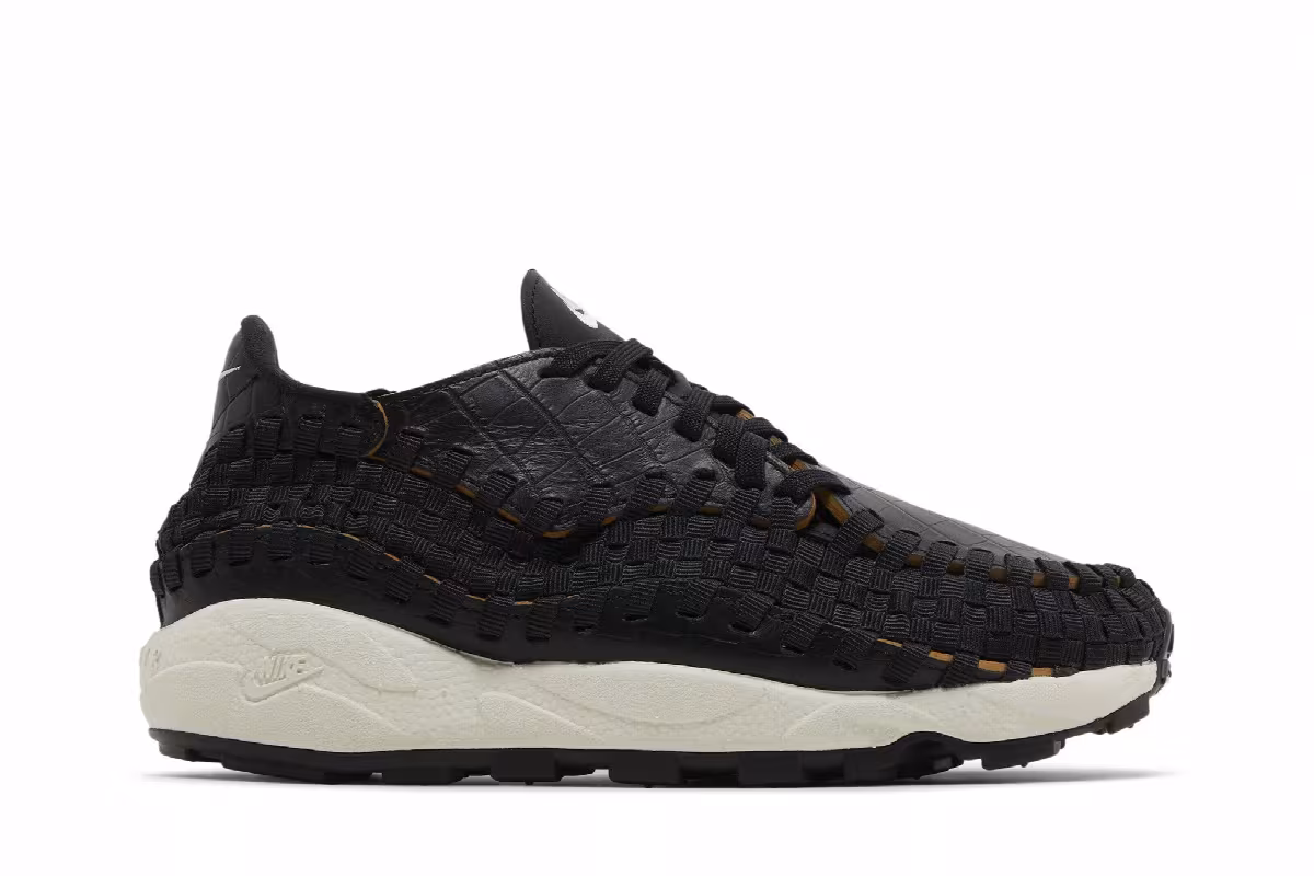 Nike Women's Air Footscape Woven Black Croc, view 2
